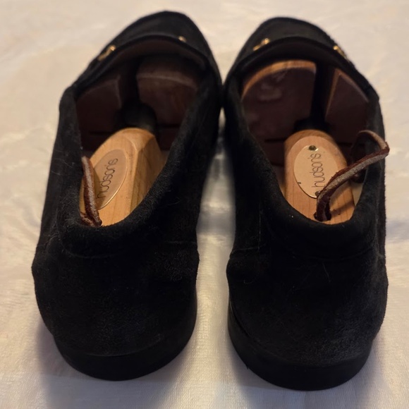 Vintage Bally Men’s Black Suede Loafers w/ Gold Detail from Switzerland size 10 - Picture 7 of 9
